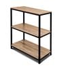 Rome Oak Industrial Style 3-Tier Storage Bookshelf