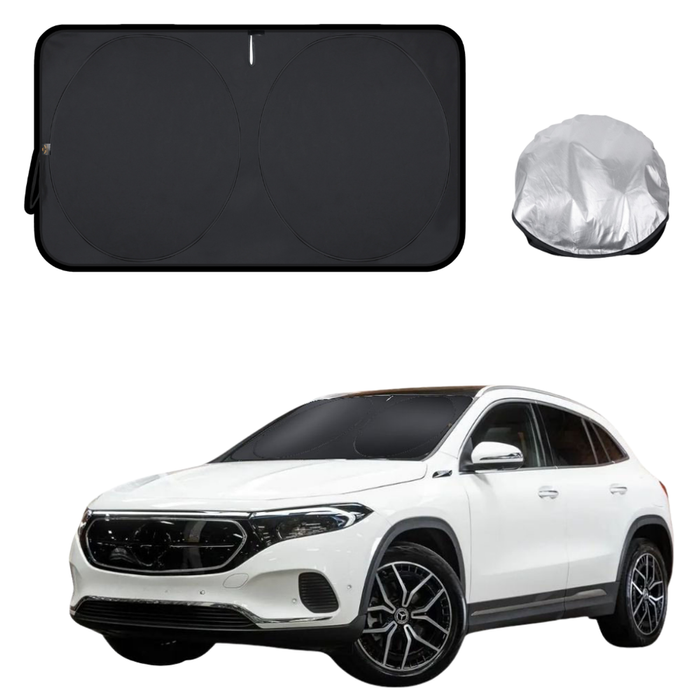 Front Windscreen Sun Shade for Mercedes-Benz EQA SUV 2021 - Current H243 - Standard 150 x 85 cm - Black