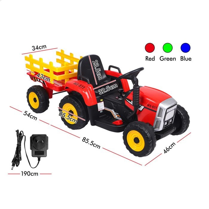 ALFORDSON Ride On Car Kids Tractor 12V Electric Red Bunnings