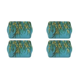 2x 2pc Ashdene Native Flora Wattle Serving Platter Scatter Tray