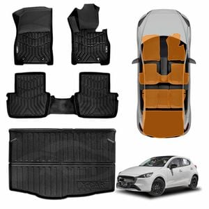 3D Floor Mats Boot Liner for Mazda 2 Hatch 2014-Onwards DJ Series Heavy Duty Cargo Trunk Luggage
