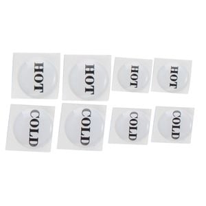 Kinetic White Hot And Cold Tap Indicator Adhesives - 4 Pack