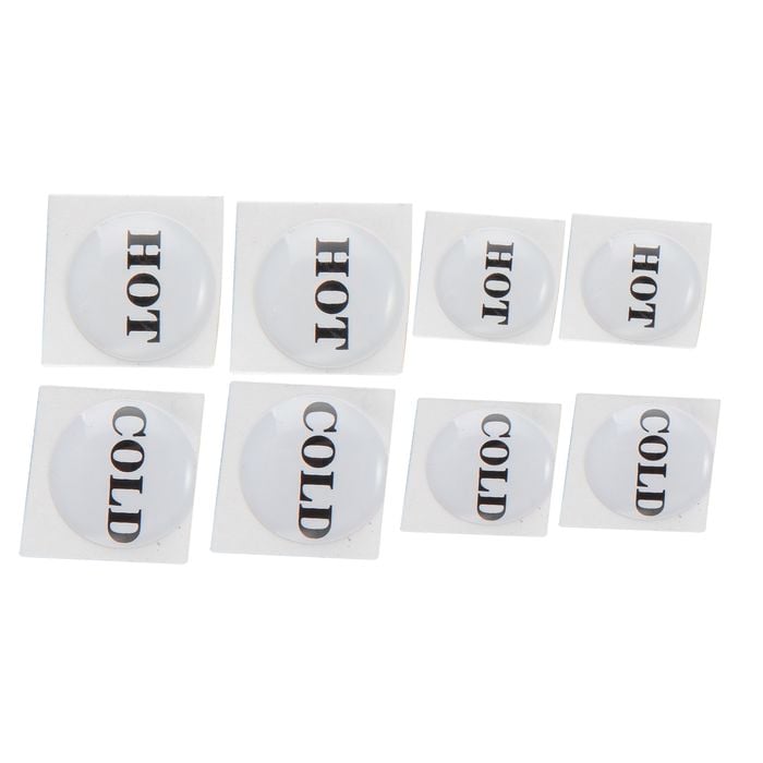 Kinetic White Hot And Cold Tap Indicator Adhesives - 4 Pack