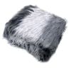 3 Tone Silver/Grey/Charcoal Faux Fur Long Hair Extra Large Throw Blanket 152 x 203 cm