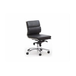 Olg Mode Mid Back Boardroom Chair No Arms Black Base Black Vinyl