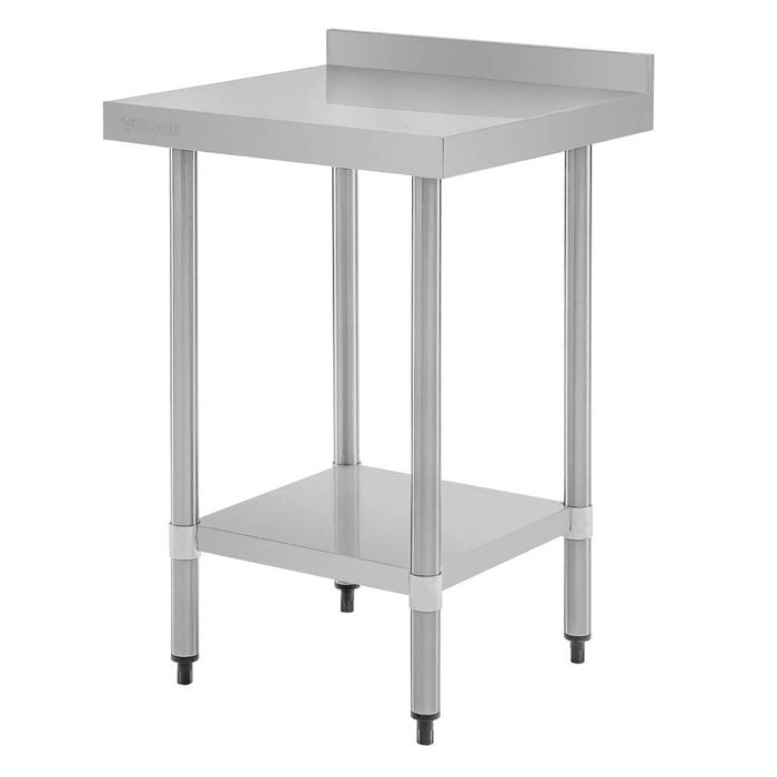 Vogue Stainless Steel Prep Table With Splashback 600mm - T379