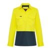 Green Hip Long Sleeve HiVis Shirt Yellow/Green Size 12