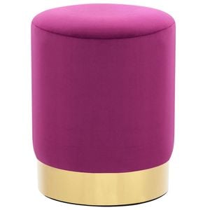 vidaXL Stool Purple and Gold Velvet Side Table Foot Bench Seating Furniture