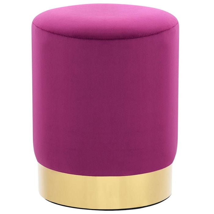 vidaXL Stool Purple and Gold Velvet Side Table Foot Bench Seating Furniture