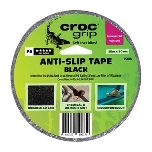 Croc Grip 48mm x 25m Black Anti-Slip Tape - Black