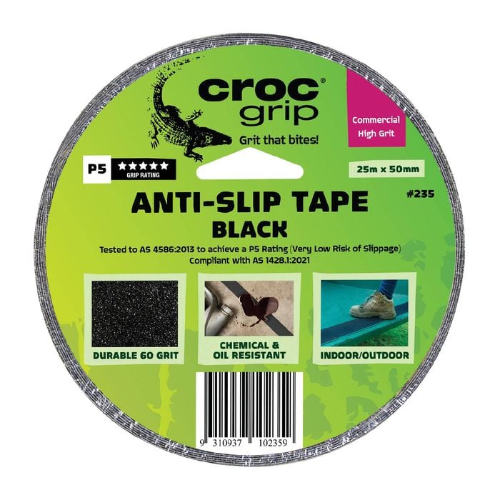 Croc Grip 48mm x 25m Black Anti-Slip Tape - Black