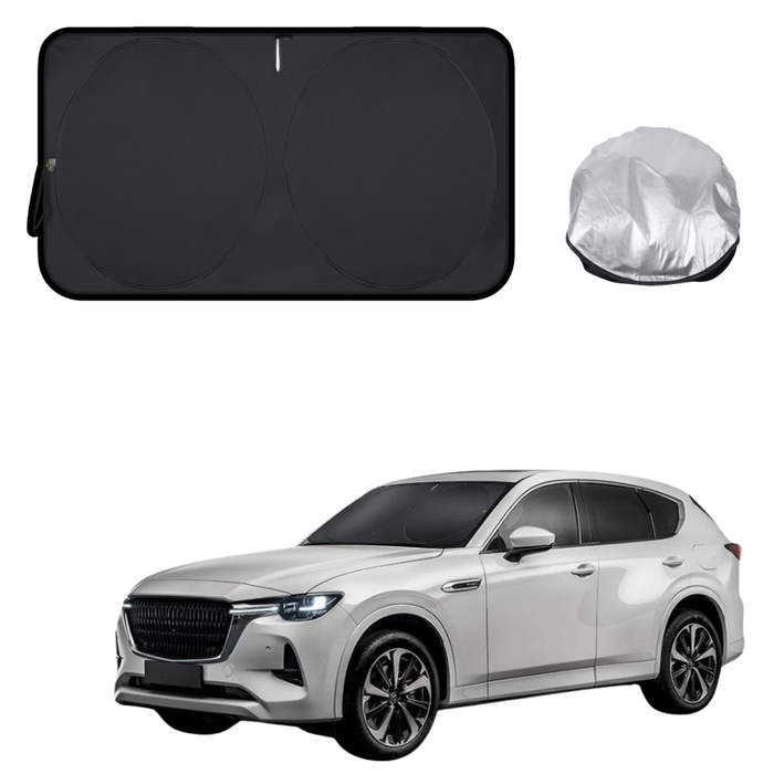 Front Windscreen Sun Shade for Mazda CX-60 2022 - Current (KH) - Standard 150 x 85 cm - Black