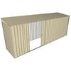 Build-A-Shed 1.2 x 5.2 x 2.0m Skillion Double Sliding Side Door Shed - Cream