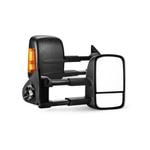 Pair Extendable Towing Mirrors for Toyota HILUX 2015-ON N80 Black