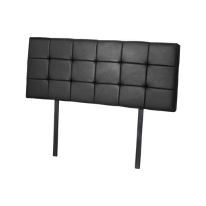 Palermo PU Leather Double Deluxe Headboard in Black