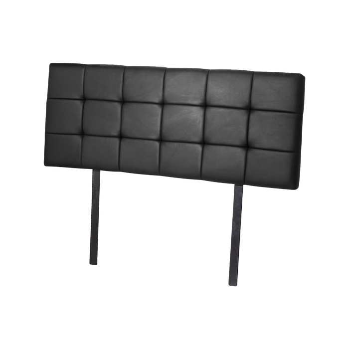 Palermo PU Leather Double Deluxe Headboard in Black