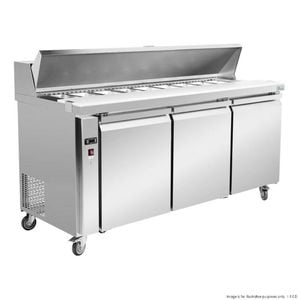 Thermaster SLB180 three large door Sandwich Bar Fridge