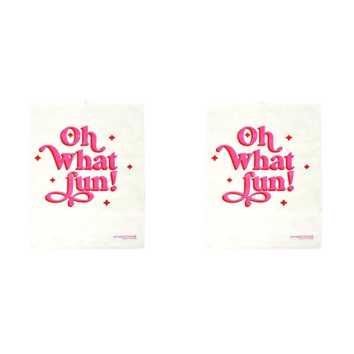 2PK Annabel Trends Cotton Tea Towel Dish Cloth 50x70cm Christmas Oh What Fun