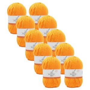 10x Malli Pumpkin Orange Blend Basic 100g Knitting Yarn Acrylic/poly