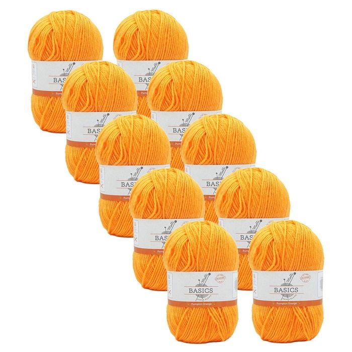 10x Malli Pumpkin Orange Blend Basic 100g Knitting Yarn Acrylic/poly