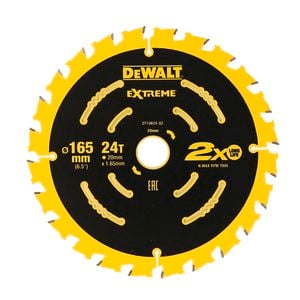 DeWALT 165mm 24T Extreme Circular Saw Blade