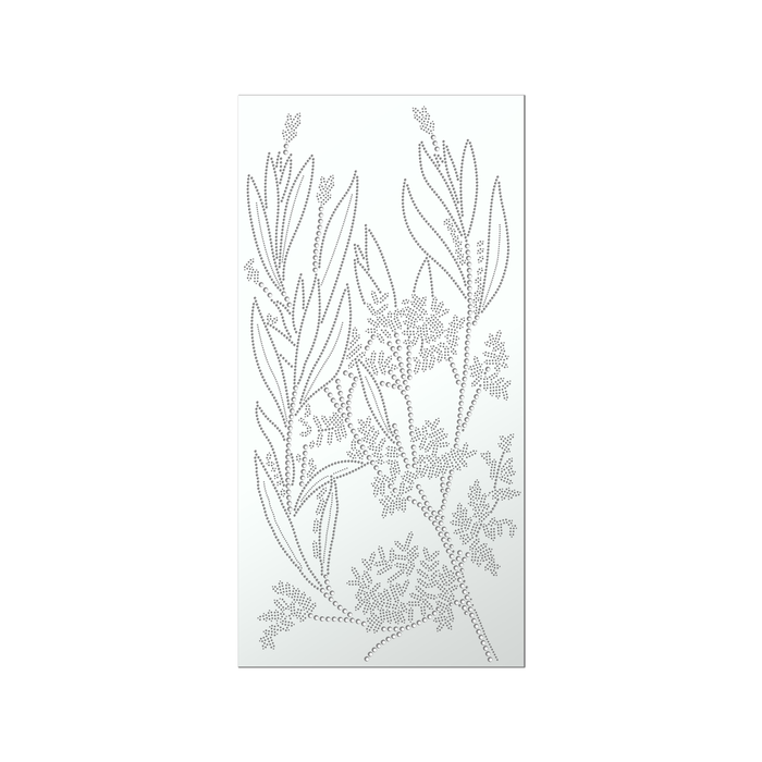 Walpix 1800 x 900 x 2.5mm White Satin Flat Profile Grevillia Perforated Aluminium Decorative Screen