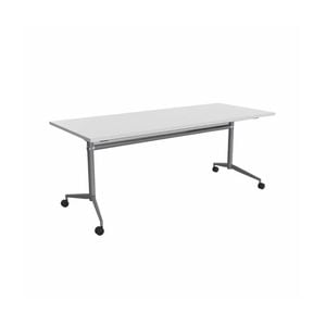 Olg Uniflip Table Chrome Frame White Top L1200mm X W600mm