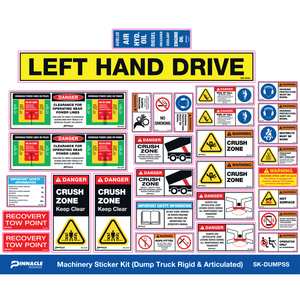 Pinnacle Dump Truck Rigid Articulated Machinery Sticker Kit