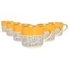 Nicola Spring Dipped Dash Stoneware Coffee Mugs - 450ml - Pack of 6