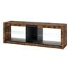 Levede Tv Unit Cabinet Glass Display Rgb Led Storage Shelves 140cm