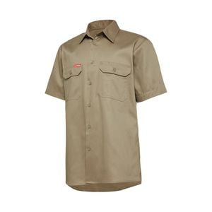 Hard Yakka Khaki Core Lightweight Vented Short Sleeve Shirt - Size 2XL