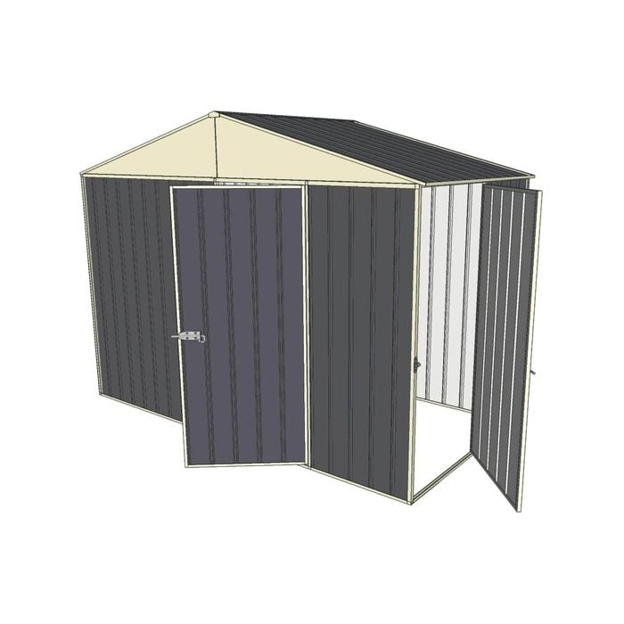 Build-a-Shed 3.0 x 1.5 x 2.3m Gable Single Hinged Side Door Shed - Grey