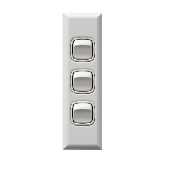HPM 3 Gang Architrave Switch