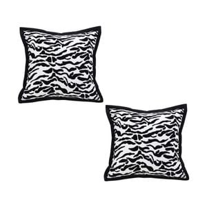 SOGA 2X 45cm Black and White Luxury Throw Pillows