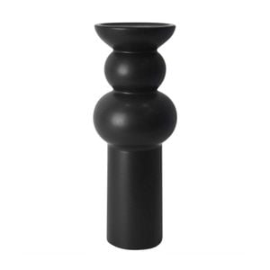 Belle Warlet Ceramic Candle Stick Stand Didsplay Holder 31x12cm Black