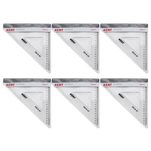6x Kent Set Square 260mm 45 Deg Home/school Technical Drawing/graphic Design
