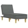 vidaXL Chaise Longue Reclining Chair Upholstered Lounge Sofa Dark Grey Fabric