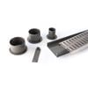 Grates 2 Go 1250mm Grey Flow Pattern Shower Grate Modular Kit
