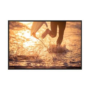 Artey | Running to catch the Wave - Framed Canvas - Black Frame - 40 x 60cm