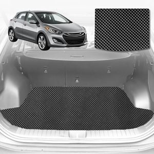 6D Diamond Car Boot Mat for Hyundai Elantra 2011-2015-Cargo Mat-Black-Outback GT