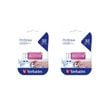 2PK VERBATIM Lightweight Pinstripe Retractable USB 2.0 Flash Drive 32GB Pink