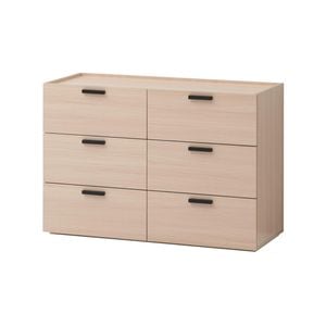 Marlon Chest 6 Drawers Modern Lowboy Dresser Woodgrain