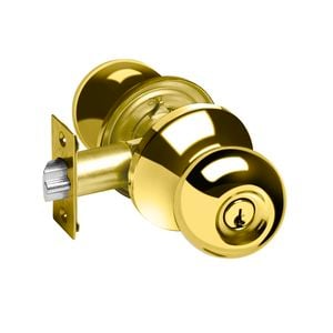 Delf Polished Brass Valencia Entrance Knob Set