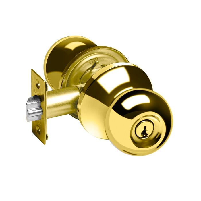 Delf Polished Brass Valencia Entrance Knob Set