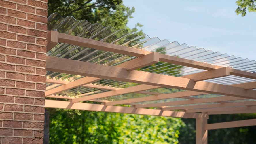Suntuf
  corrugated clear outdoor living polycarbonate roof