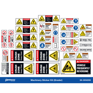Pinnacle Grader Machinery Sticker Kit