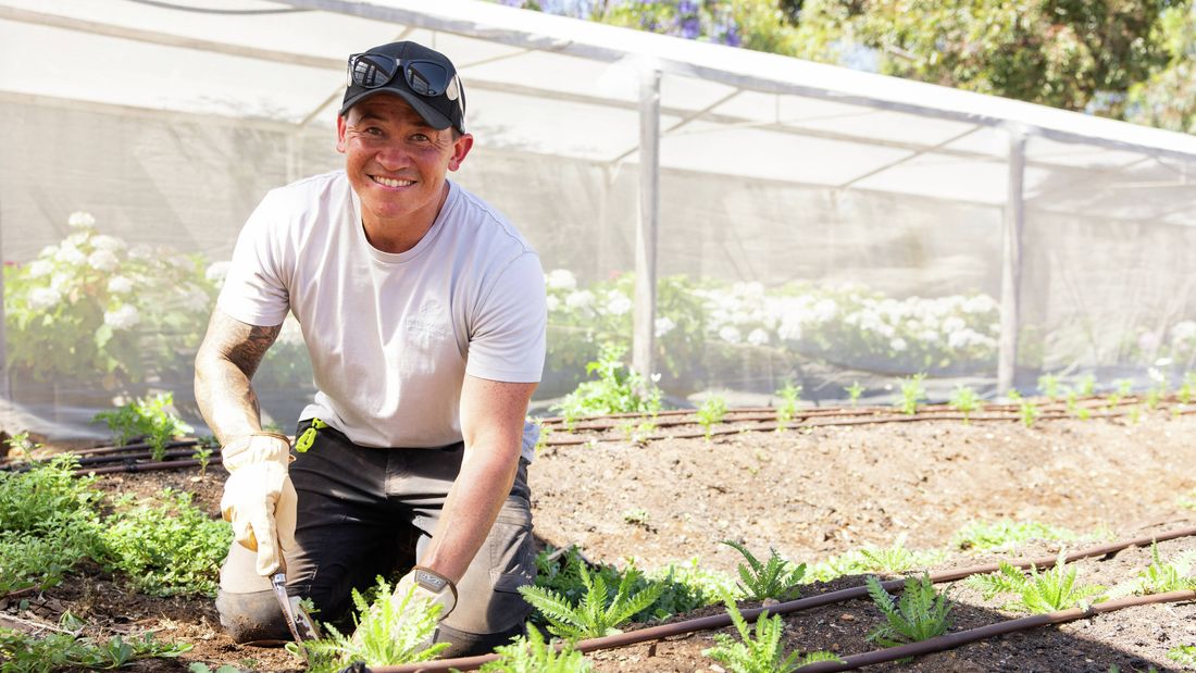 Rob Ryan learned about irrigation systems on the job, and now has a successful flower farm business. 