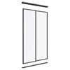 Lugna 2100 x 1200mm Black Optiglass Panels Wardrobe Double Sliding Doors