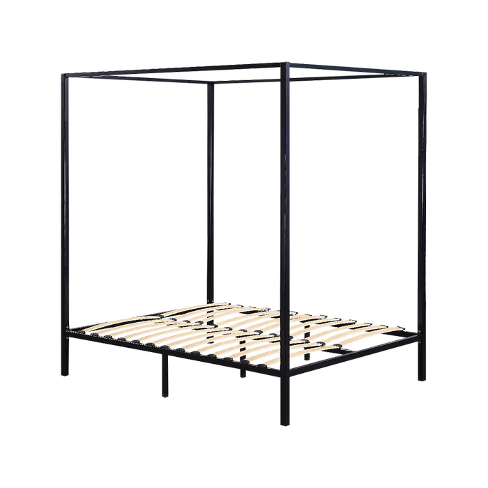 Palermo 4 Four Poster Double Bed Frame In Black