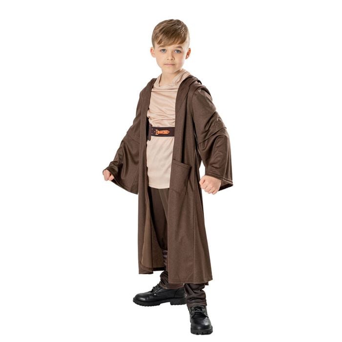Star Wars Obi Wan Kenobi Deluxe Boys Fancy Dress Up Party Costume Size 3-4 Yrs